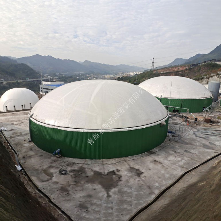 贵州搪瓷拼装罐罐顶一体化双膜储气柜